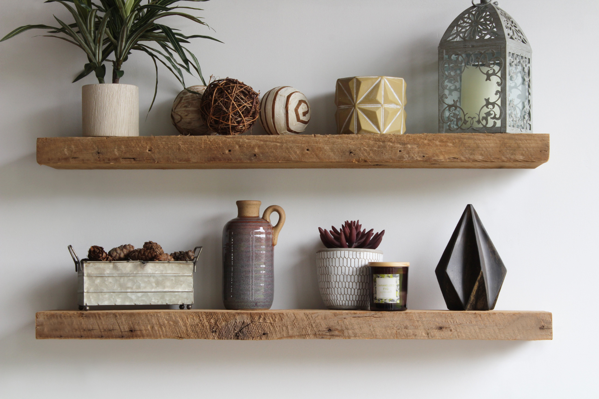 Natural Wood Floating Shelf Decorative Wall Shelves Wooden