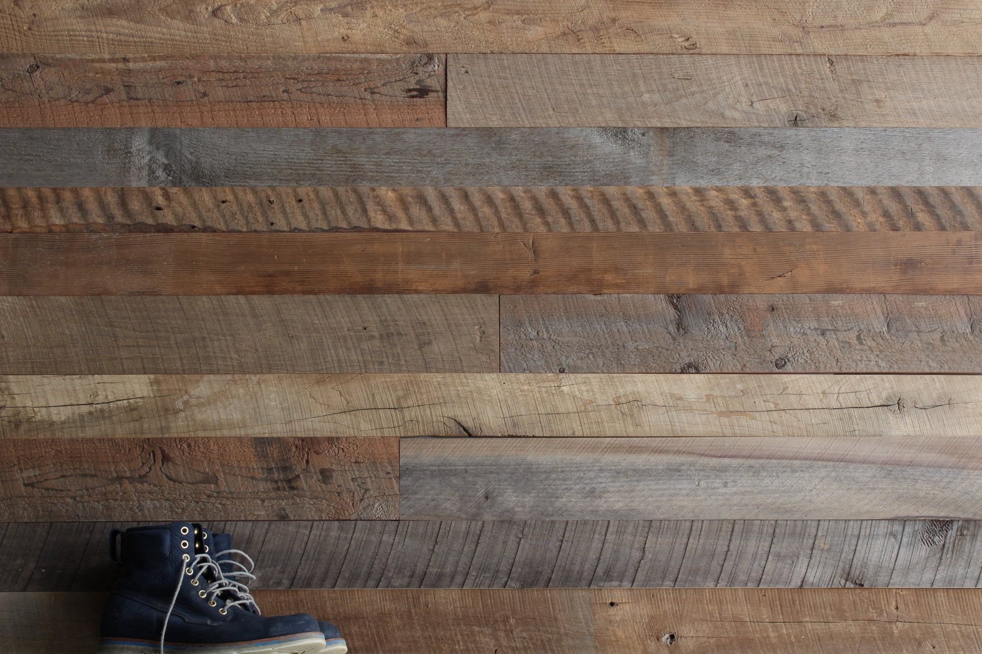California Redwood Reclaimed Wood Wall Planks, 50 sq ft bundle