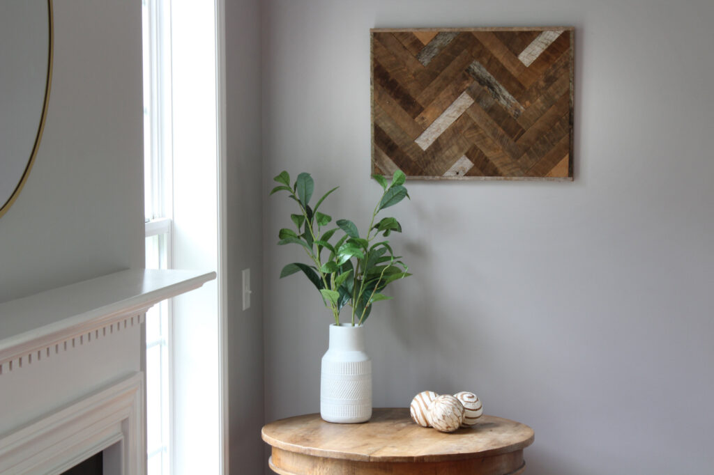 Wooden wall art for the living room